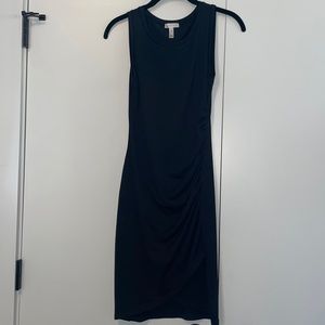Leith Ruched Bodycon Tank Dress Black XS